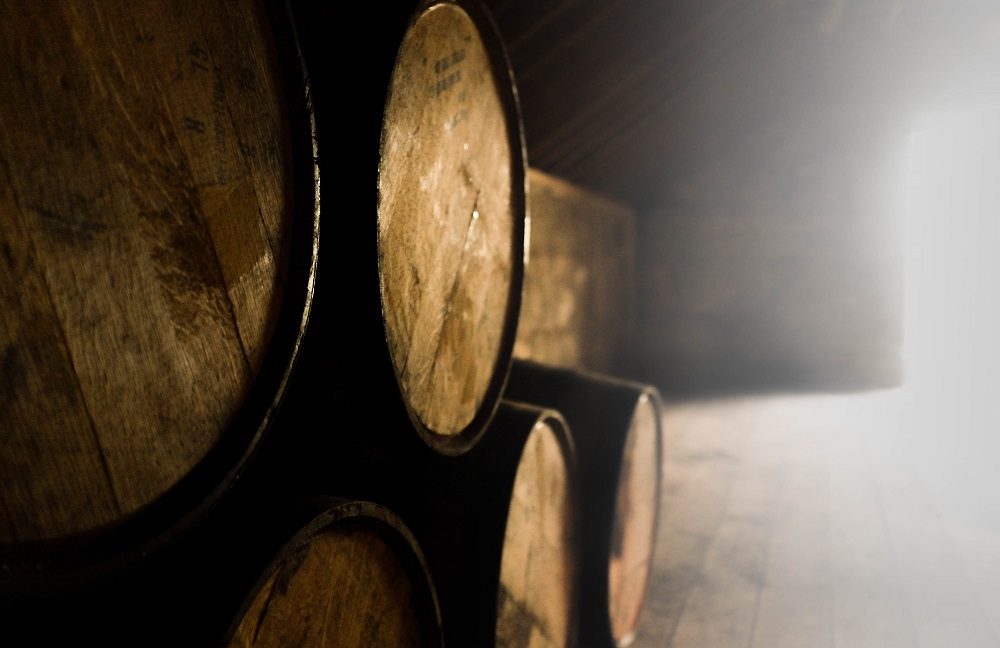 Casks resting in the warehouse