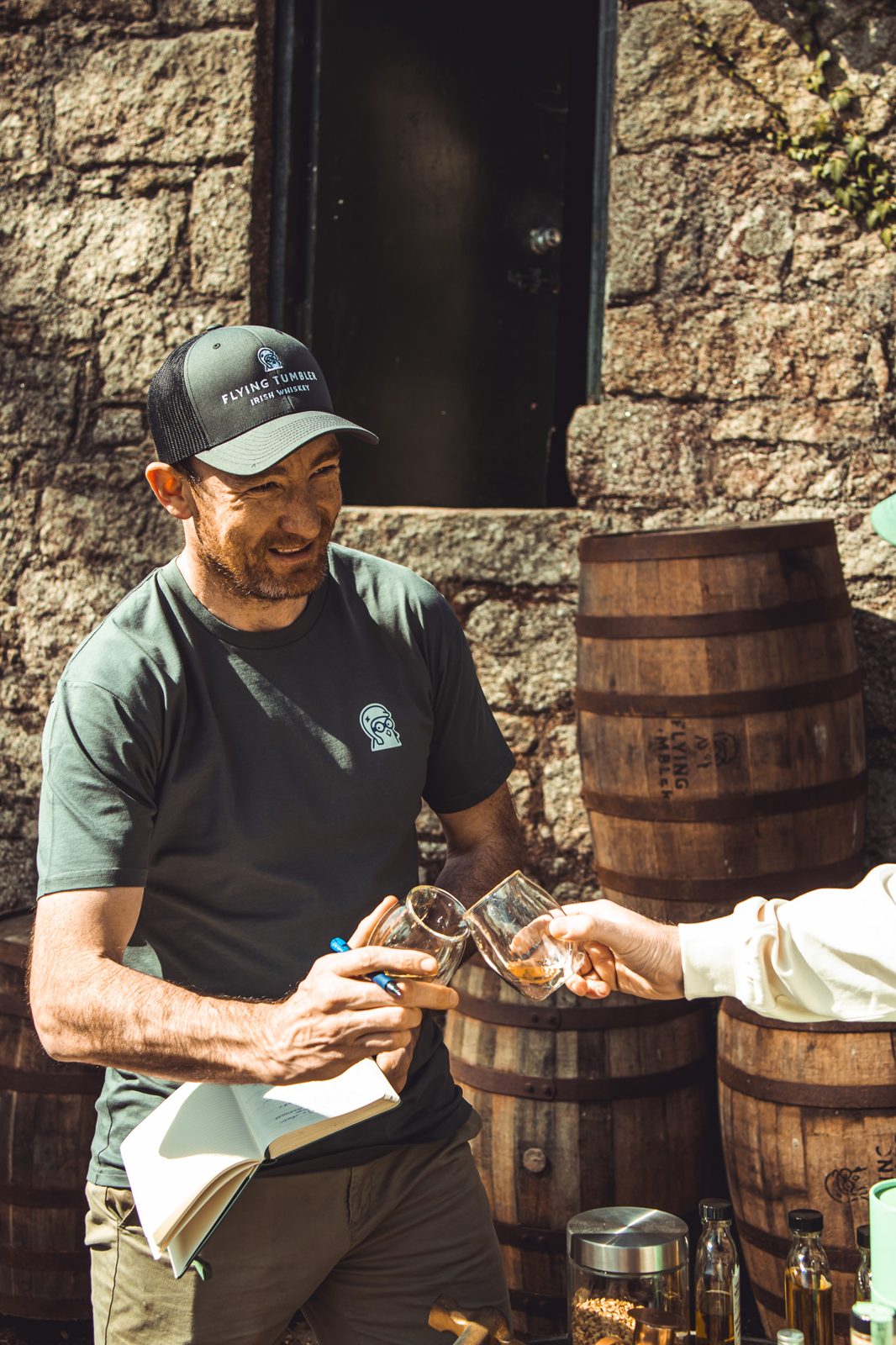Patrick Walsh sharing a dram at Larch Grove