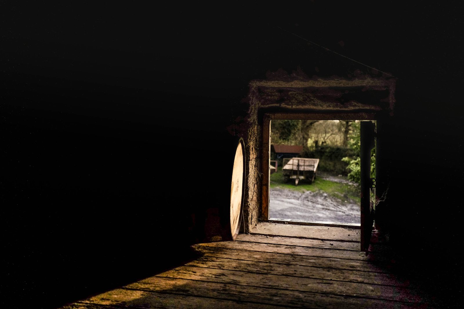 The warehouse doorway at Larch Grove